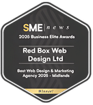 Red Box Web Design 2025 Award Logo for SME Elite Awards Best Web Design & Marketing Agency 2025 – Midlands