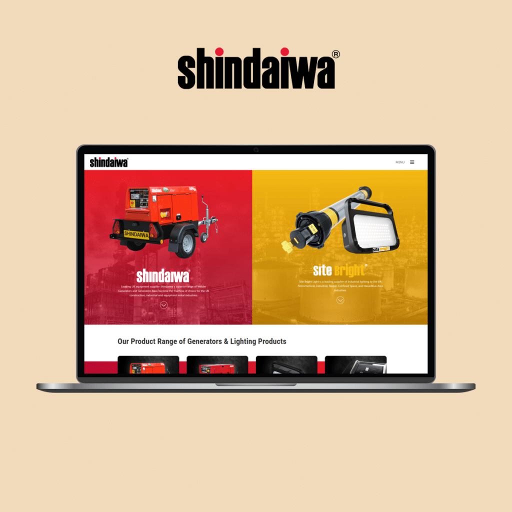 Shindaiwa Industrial Website Design by Red Box the Industrial machinery website design experts
