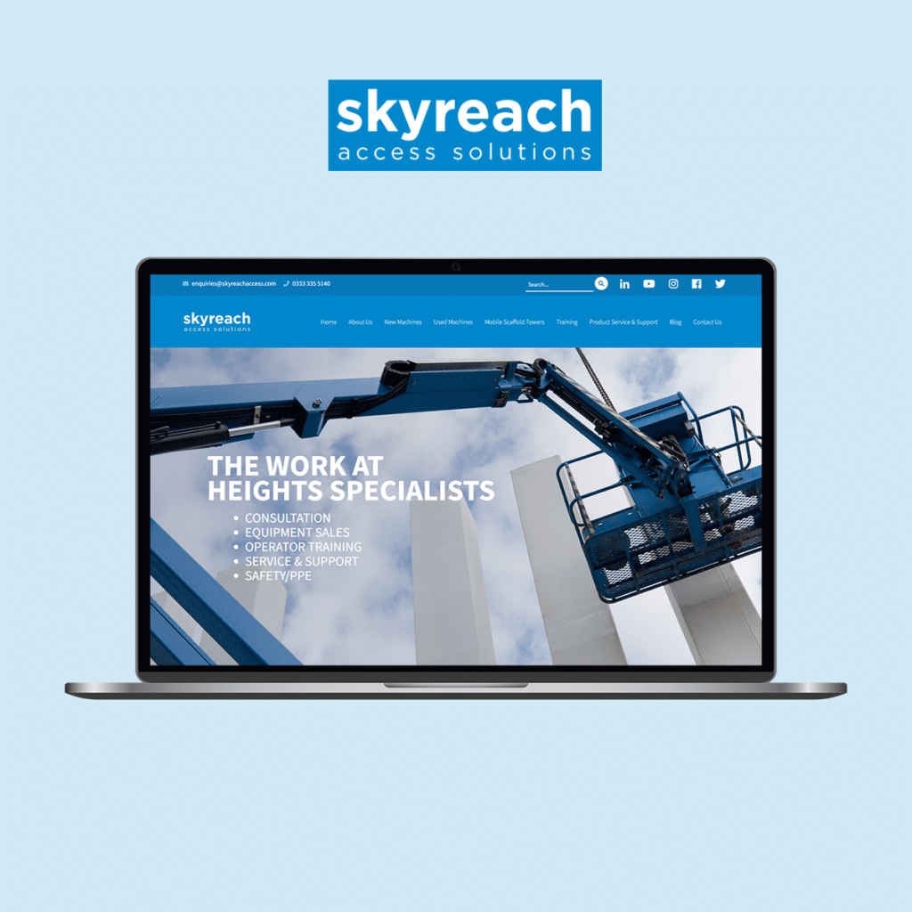 Skyreach Website Design - Machinery Website Design